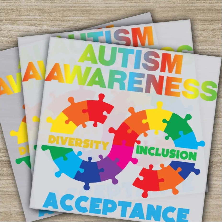 Autism Awareness Inclusion Ready to Press Personalized DTF Transfers Heat Press DTF Transfer