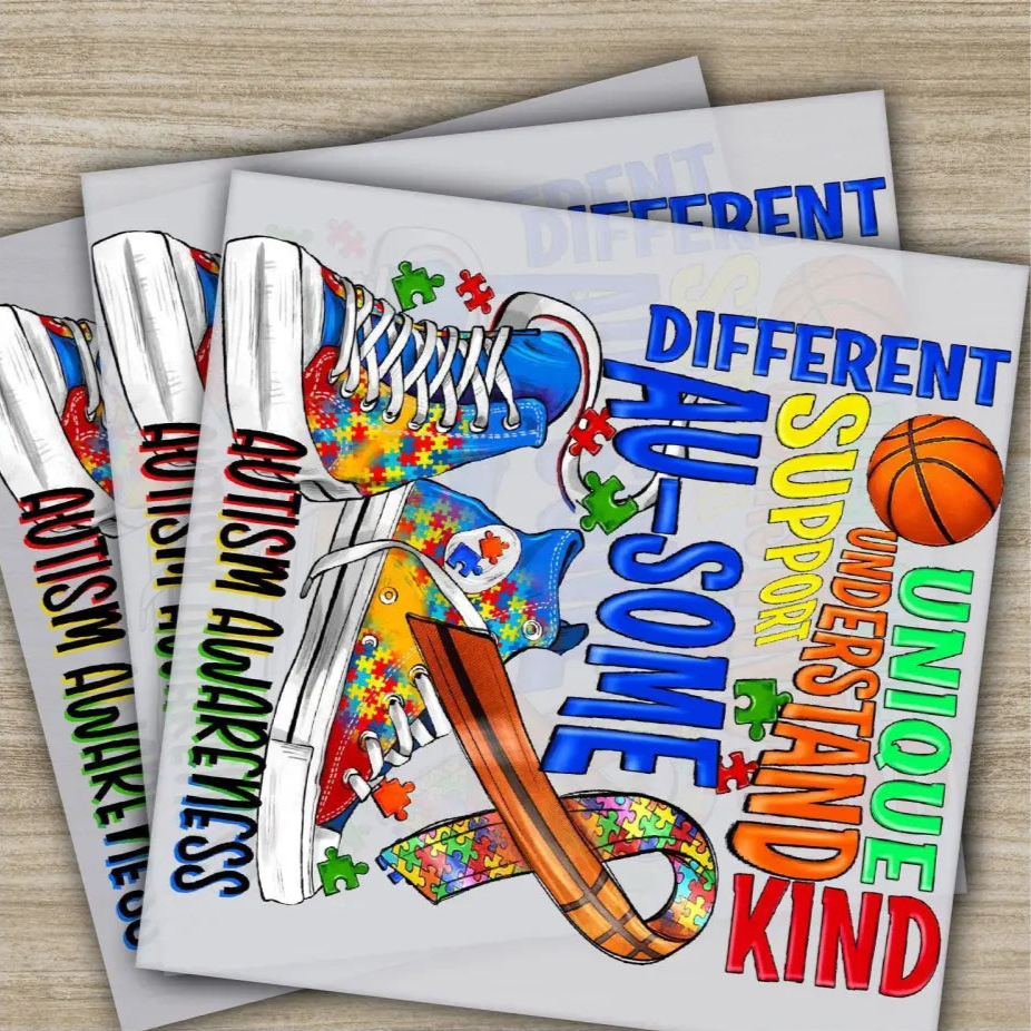 Autism Awareness Inclusion Ready to Press Personalized DTF Transfers Heat Press DTF Transfer