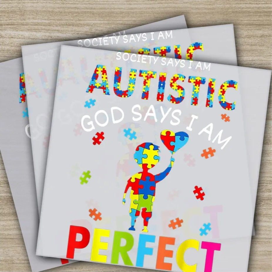 Autism Awareness Inclusion Ready to Press Personalized DTF Transfers Heat Press DTF Transfer
