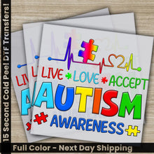 Load image into Gallery viewer, Autism Awareness Inclusion Ready to Press Personalized DTF Transfers Heat Press DTF Transfer
