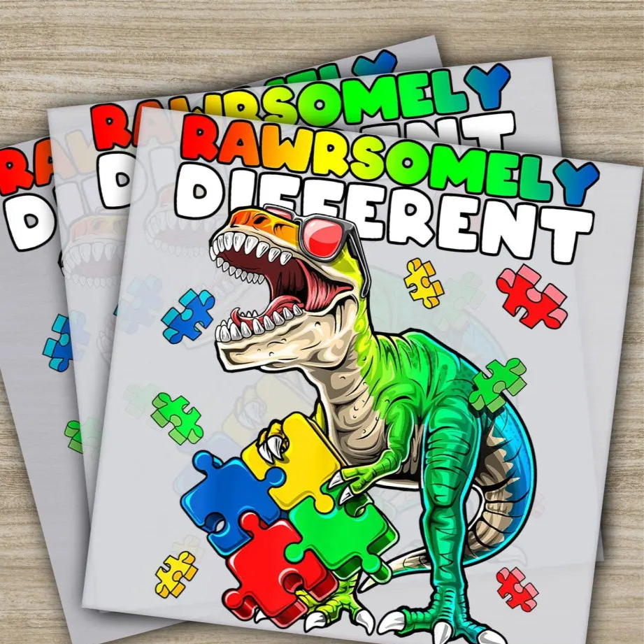 Autism Awareness Inclusion Ready to Press Personalized DTF Transfers Heat Press DTF Transfer