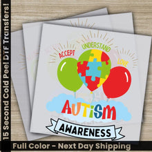 Load image into Gallery viewer, Autism Awareness Inclusion Ready to Press Personalized DTF Transfers Heat Press DTF Transfer
