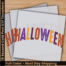 Load image into Gallery viewer, a pile of halloween cards with the word halloween printed on them
