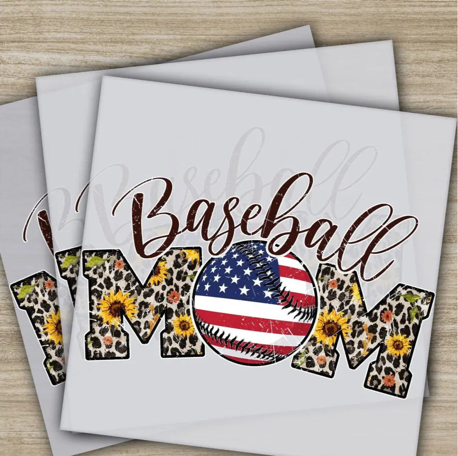 Baseball Mom Baseball Gift Baseball Season Ready to Press Personalized DTF Transfer High Quality Heat Press DTF Transfer