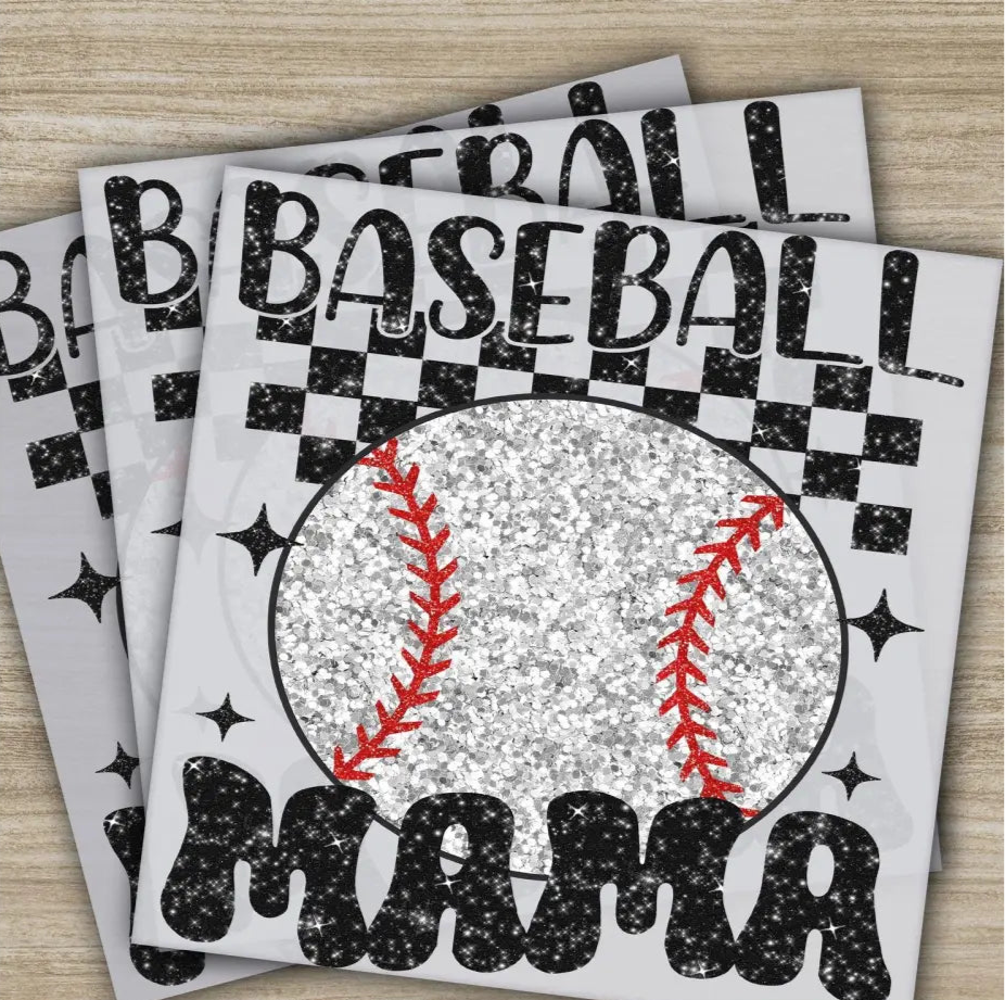 Baseball Mom Baseball Gift Baseball Season Ready to Press Personalized DTF Transfer High Quality Heat Press DTF Transfer