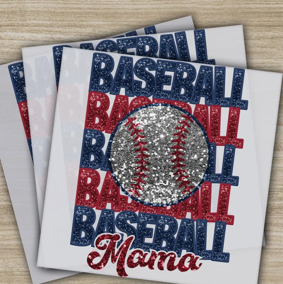 Baseball Mom Baseball Gift Baseball Season Ready to Press Personalized DTF Transfer High Quality Heat Press DTF Transfer