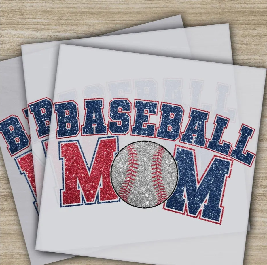 Baseball Mom Baseball Gift Baseball Season Ready to Press Personalized DTF Transfer High Quality Heat Press DTF Transfer