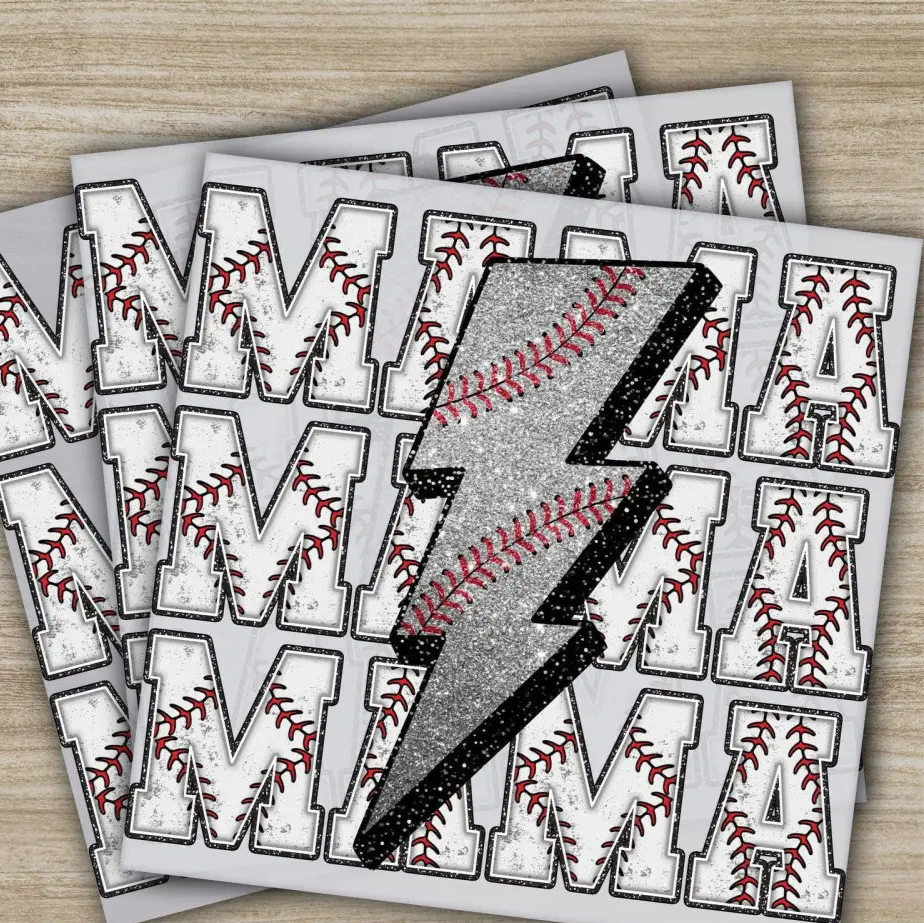 Baseball Mom Baseball Gift Baseball Season Ready to Press Personalized DTF Transfer High Quality Heat Press DTF Transfer