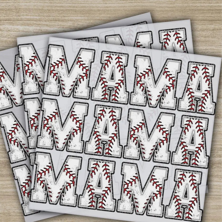 Baseball Mom Baseball Gift Baseball Season Ready to Press Personalized DTF Transfer High Quality Heat Press DTF Transfer
