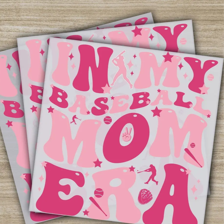 Baseball Mom Baseball Gift Baseball Season Ready to Press Personalized DTF Transfer High Quality Heat Press DTF Transfer