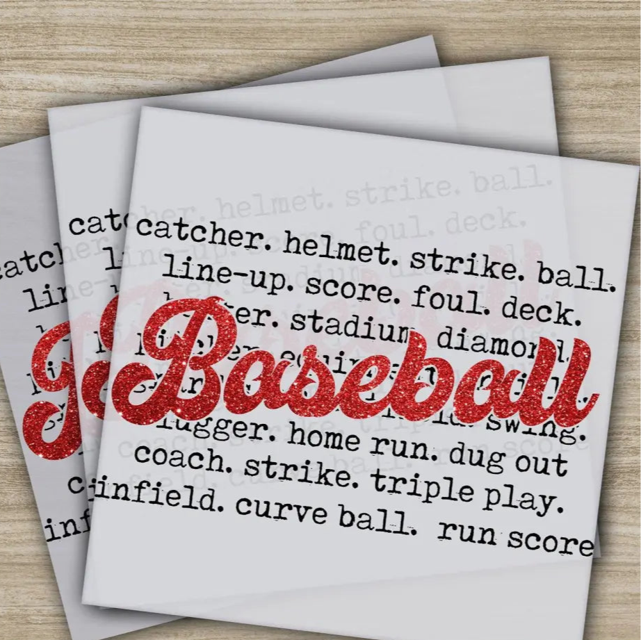 Baseball Mom Baseball Gift Baseball Season Ready to Press Personalized DTF Transfer High Quality Heat Press DTF Transfer
