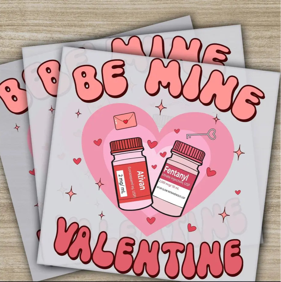 Be Mine Valentine Ready to Press Personalized DTF Transfer Valentine’s Day Gift High Quality Heat Press DTF Transfers