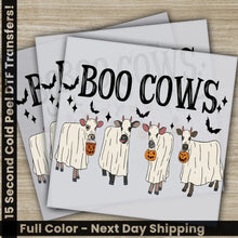 Load image into Gallery viewer, Boo Cows Halloween Transfers Ready to Press Personalized DTF Transfers For Family Gifts Heat Press DTF Transfers
