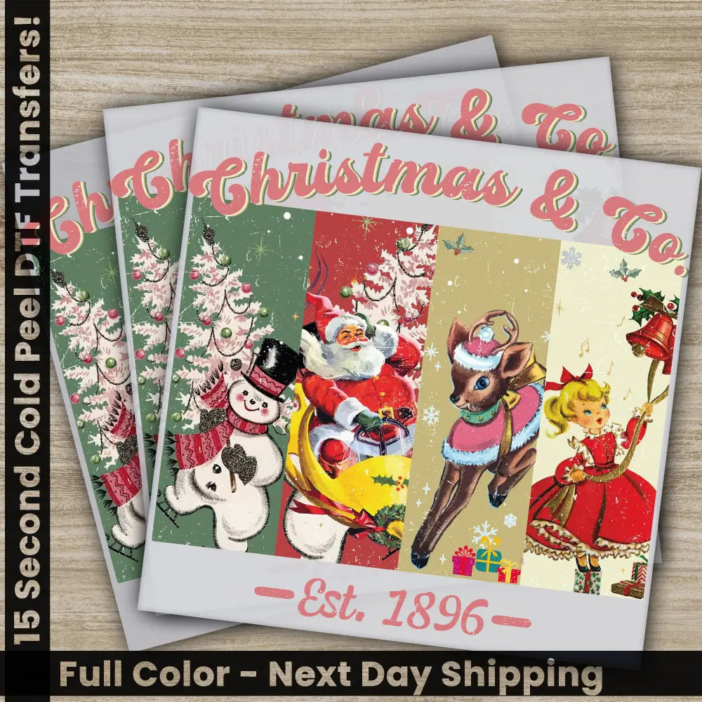 Christmas and Co DTF Transfers Ready to Press Personalized Gifts Direct to Film Sublimation Screen Prints Fast Shipping