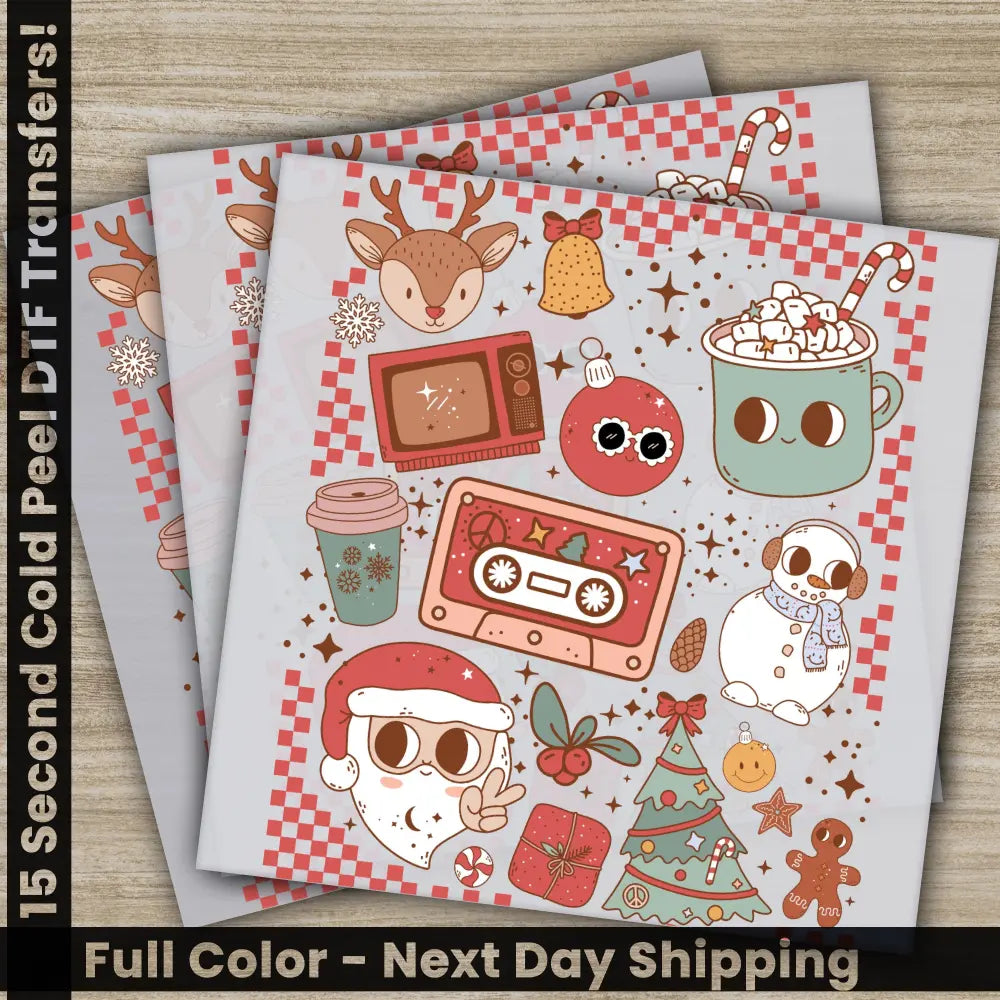Christmas DTF Transfers Ready to Press Personalized Gifts Direct to Film Sublimation Screen Prints Fast Shipping