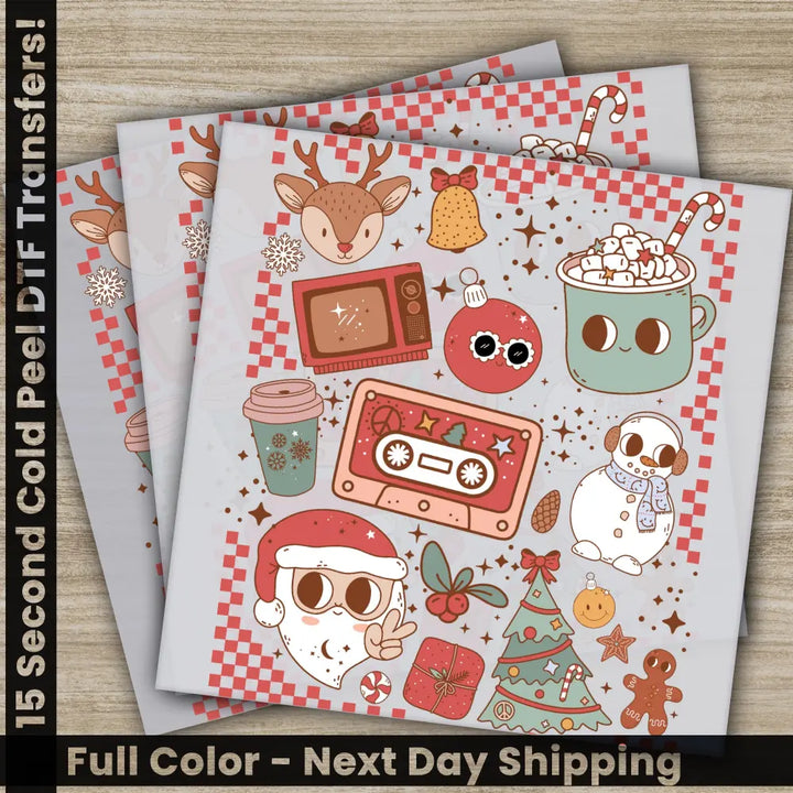 Christmas DTF Transfers Ready to Press Personalized Gifts Direct to Film Sublimation Screen Prints Fast Shipping