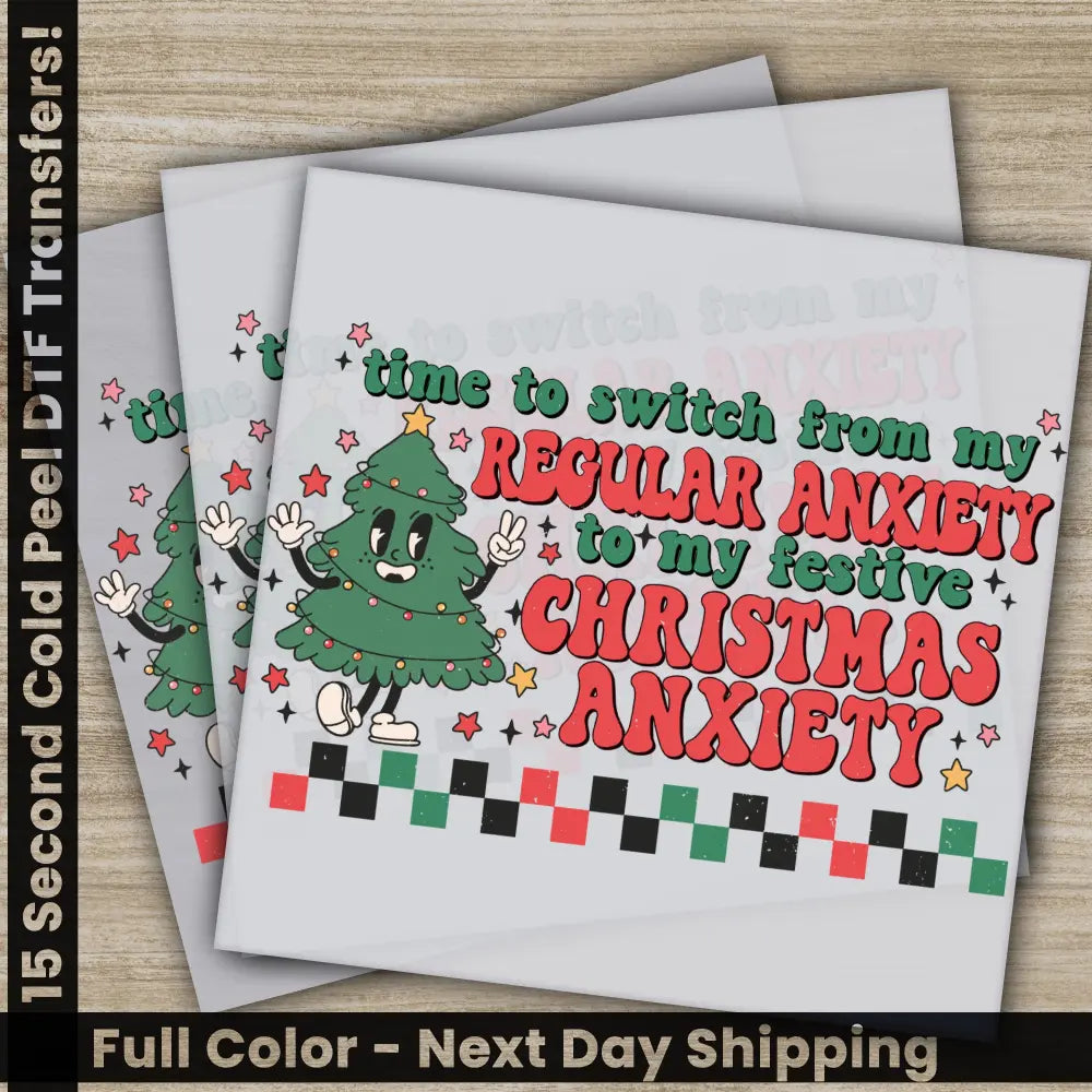 Christmas DTF Transfers Ready to Press Personalized Gifts Direct to Film Sublimation Screen Prints Fast Shipping