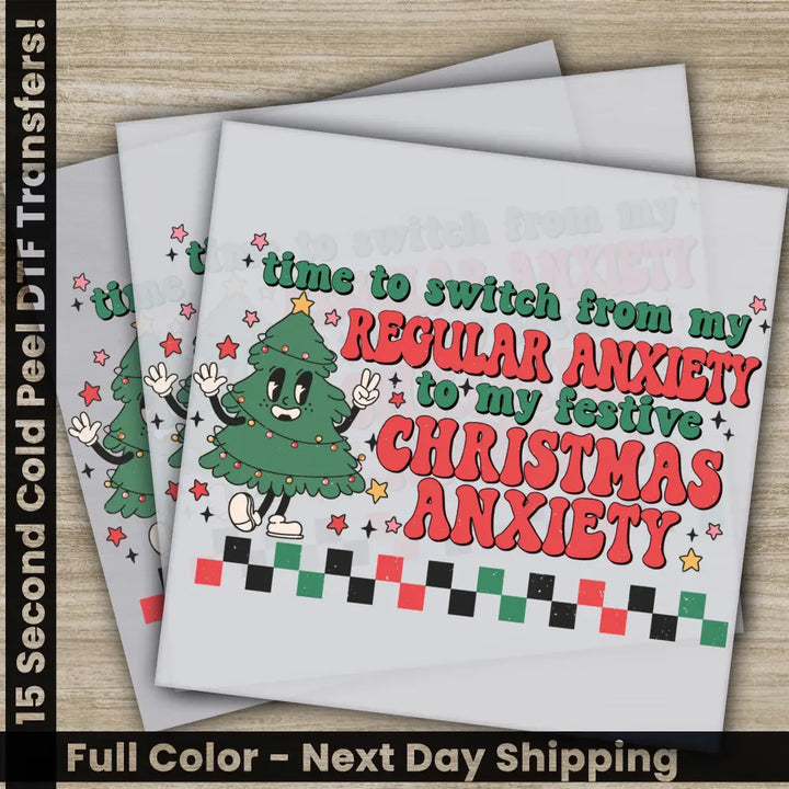 Christmas DTF Transfers Ready to Press Personalized Gifts Direct to Film Sublimation Screen Prints Fast Shipping