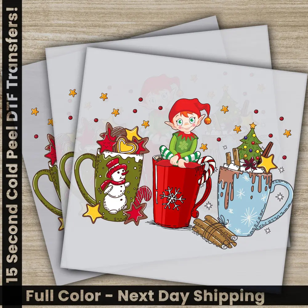 Christmas DTF Transfers Ready to Press Personalized Gifts Direct to Film Sublimation Screen Prints Fast Shipping