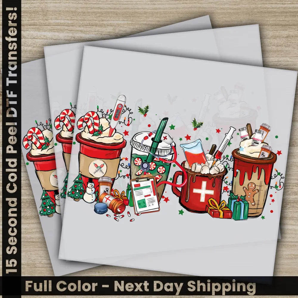Christmas DTF Transfers Ready to Press Personalized Gifts Direct to Film Sublimation Screen Prints Fast Shipping