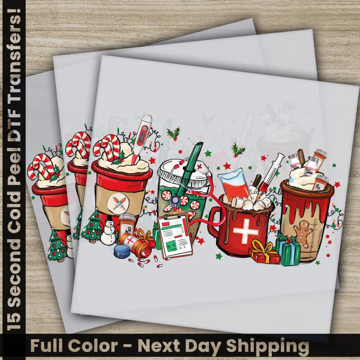 Christmas DTF Transfers Ready to Press Personalized Gifts Direct to Film Sublimation Screen Prints Fast Shipping