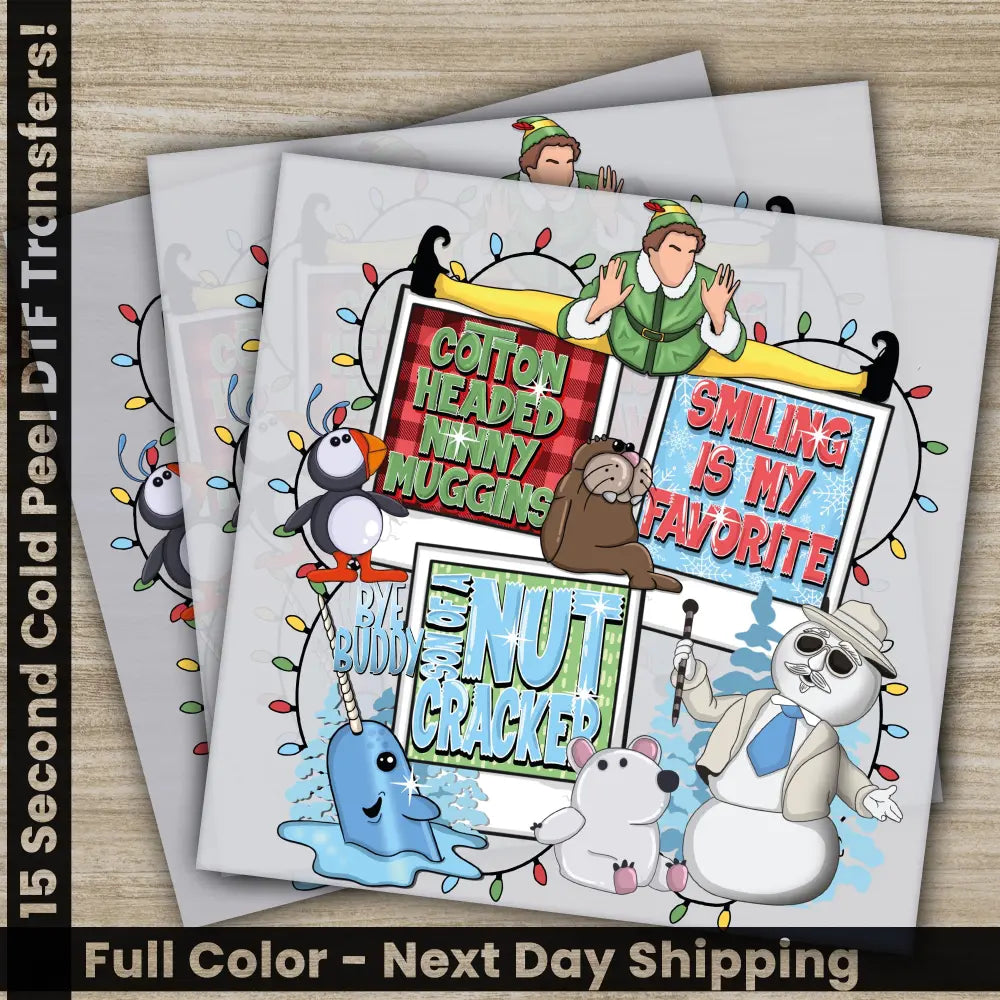 Christmas DTF Transfers Ready to Press Personalized Gifts Direct to Film Sublimation Screen Prints Fast Shipping