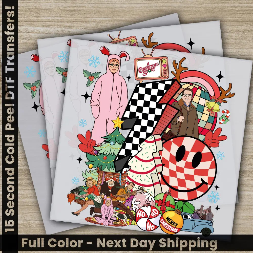 Christmas DTF Transfers Ready to Press Personalized Gifts Direct to Film Sublimation Screen Prints Fast Shipping