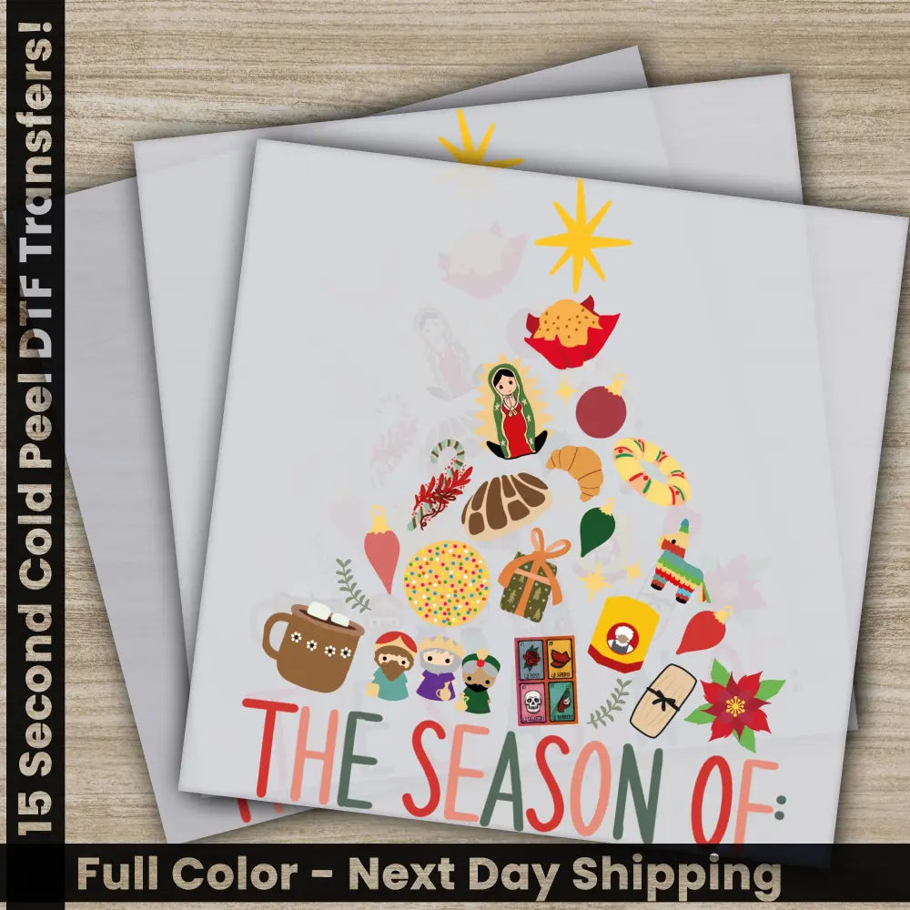Christmas DTF Transfers Ready to Press Personalized Gifts Direct to Film Sublimation Screen Prints Fast Shipping