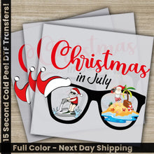 Load image into Gallery viewer, Christmas in July Fourth of July Independence Ready to Press Personalized DTF Transfers Heat Press DTF Transfers
