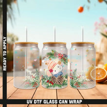 Load image into Gallery viewer, Christmas Premium UV DTF Wrap For Glass Cup 16oz Glass Cup Cute Stickers For Cups Gift Sticker Cup
