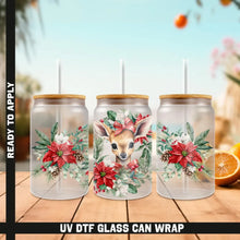 Load image into Gallery viewer, Christmas Premium UV DTF Wrap For Glass Cup 16oz Glass Cup Cute Stickers For Cups Gift Sticker Cup
