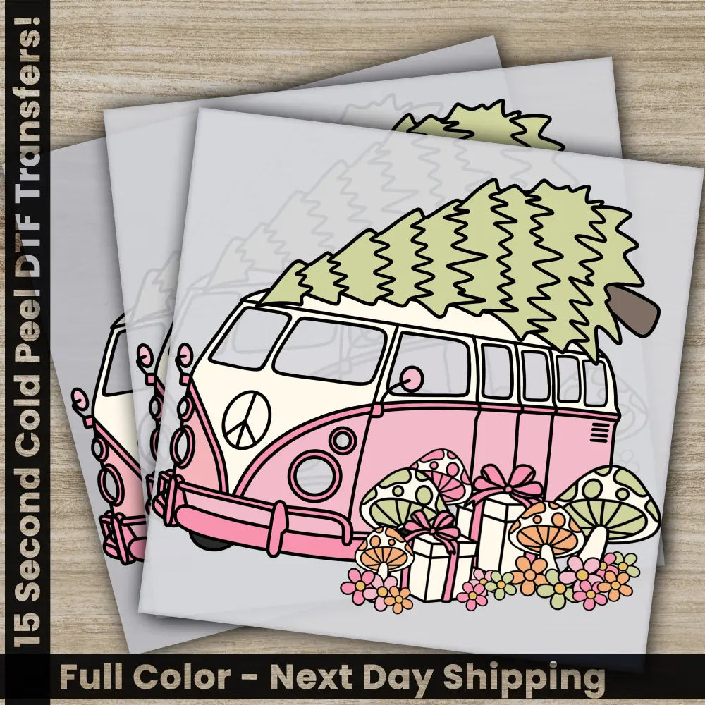 Christmas Tree DTF Transfers Ready to Press Personalized Gifts Direct to Film Sublimation Screen Prints Fast Shipping