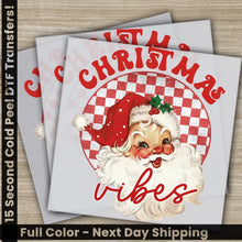 Load image into Gallery viewer, Christmas Vibes DTF Transfers Ready to Press Personalized Gifts Direct to Film Sublimation Screen Prints Fast Shipping
