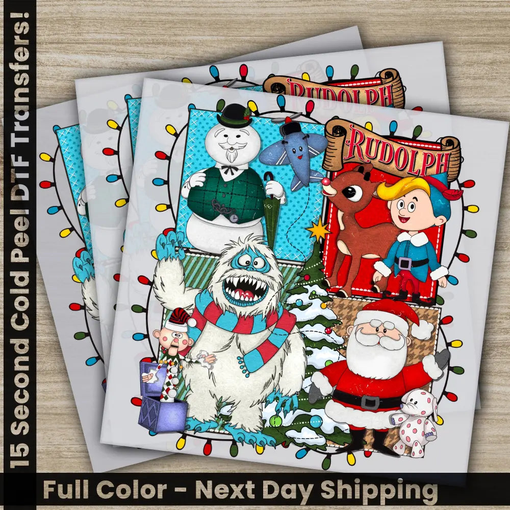 Christmas Vibes DTF Transfers Ready to Press Personalized Gifts Direct to Film Sublimation Screen Prints Fast Shipping