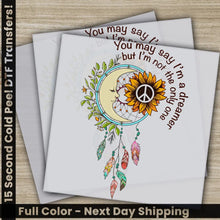 Load image into Gallery viewer, Colorful Flowers Love Peace Hippie Soul Ready to Press Personalized DTF Transfers Heat Press DTF Transfer
