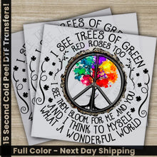 Load image into Gallery viewer, Colorful Flowers Love Peace Hippie Soul Ready to Press Personalized DTF Transfers Heat Press DTF Transfer
