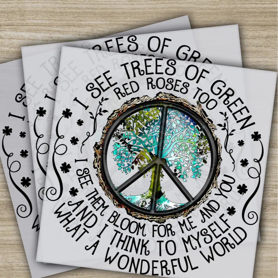 Colorful Flowers Love Peace Hippie Soul Ready to Press Personalized DTF Transfers Heat Press DTF Transfer