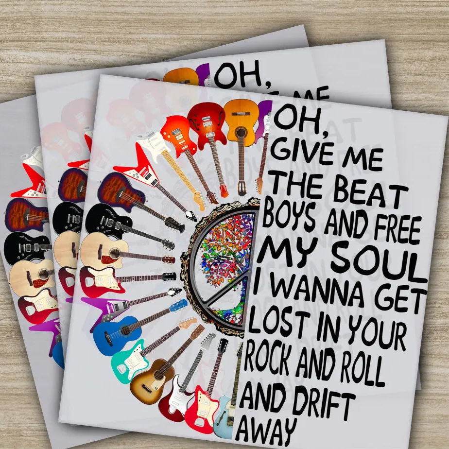 Colorful Flowers Love Peace Hippie Soul Ready to Press Personalized DTF Transfers Heat Press DTF Transfer