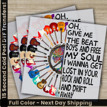 Load image into Gallery viewer, Colorful Flowers Love Peace Hippie Soul Ready to Press Personalized DTF Transfers Heat Press DTF Transfer
