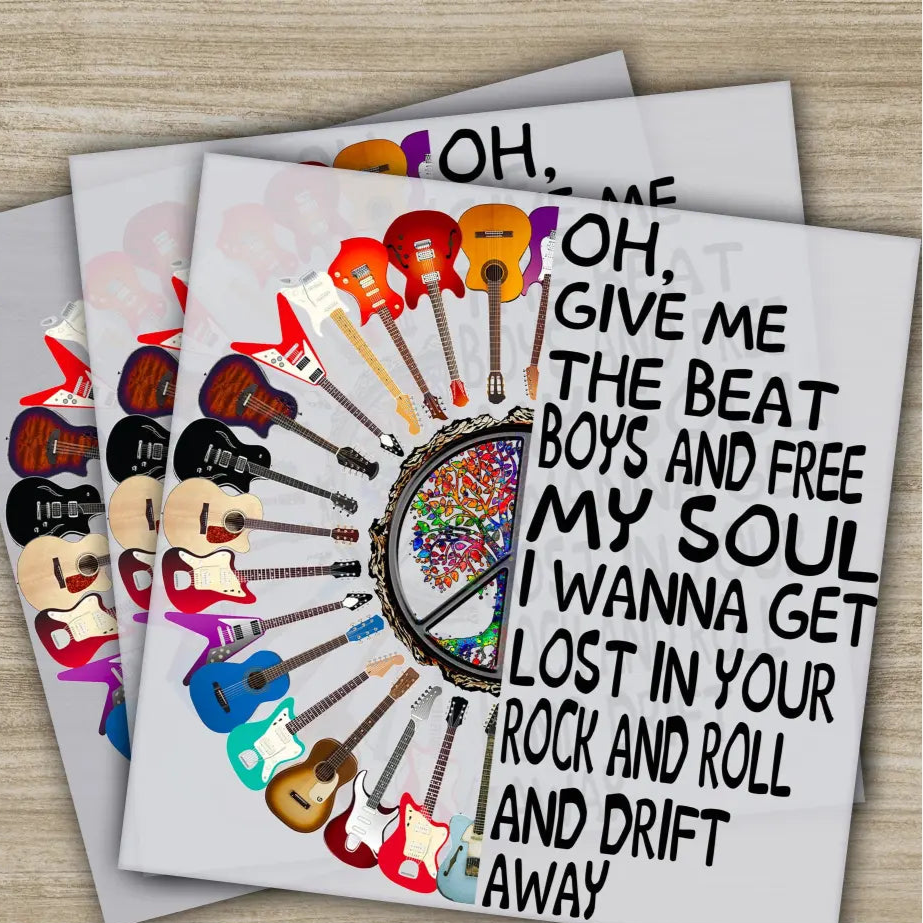 Colorful Flowers Love Peace Hippie Soul Ready to Press Personalized DTF Transfers Heat Press DTF Transfer