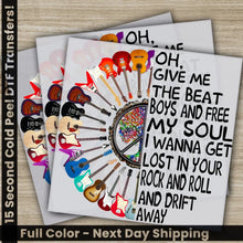 Load image into Gallery viewer, Colorful Flowers Love Peace Hippie Soul Ready to Press Personalized DTF Transfers Heat Press DTF Transfer
