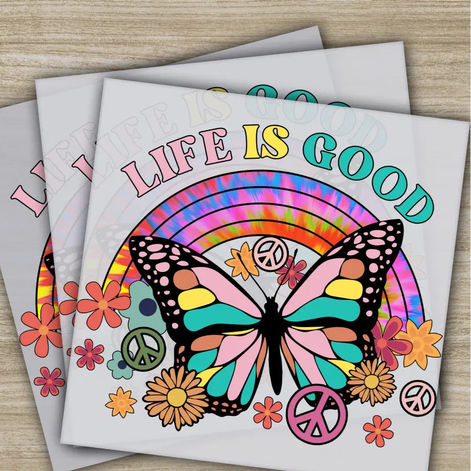 Colorful Flowers Love Peace Hippie Soul Ready to Press Personalized DTF Transfers Heat Press DTF Transfer