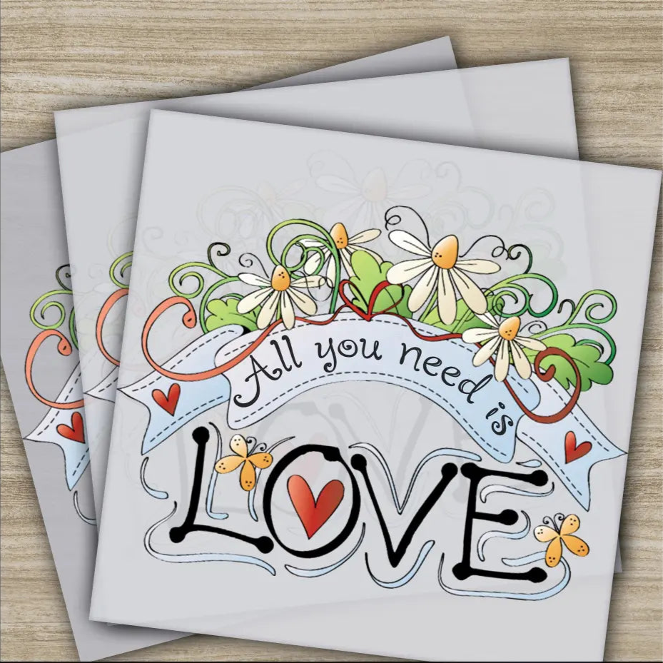 Colorful Flowers Love Peace Hippie Soul Ready to Press Personalized DTF Transfers Heat Press DTF Transfer