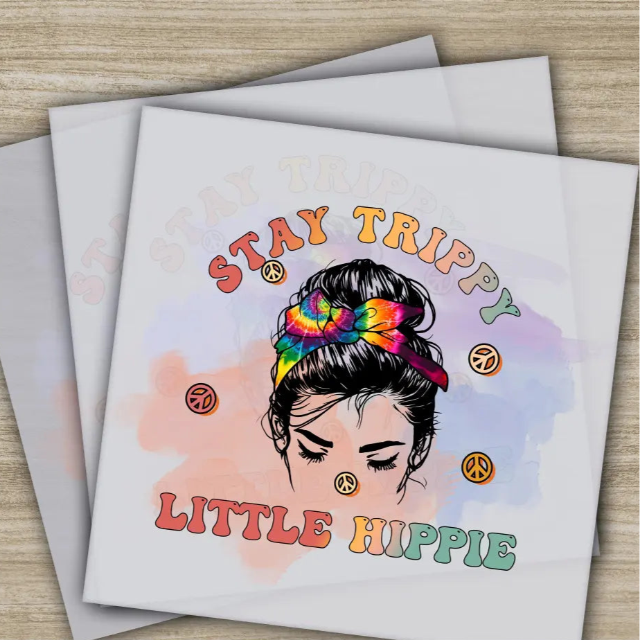 Colorful Flowers Love Peace Hippie Soul Ready to Press Personalized DTF Transfers Heat Press DTF Transfer