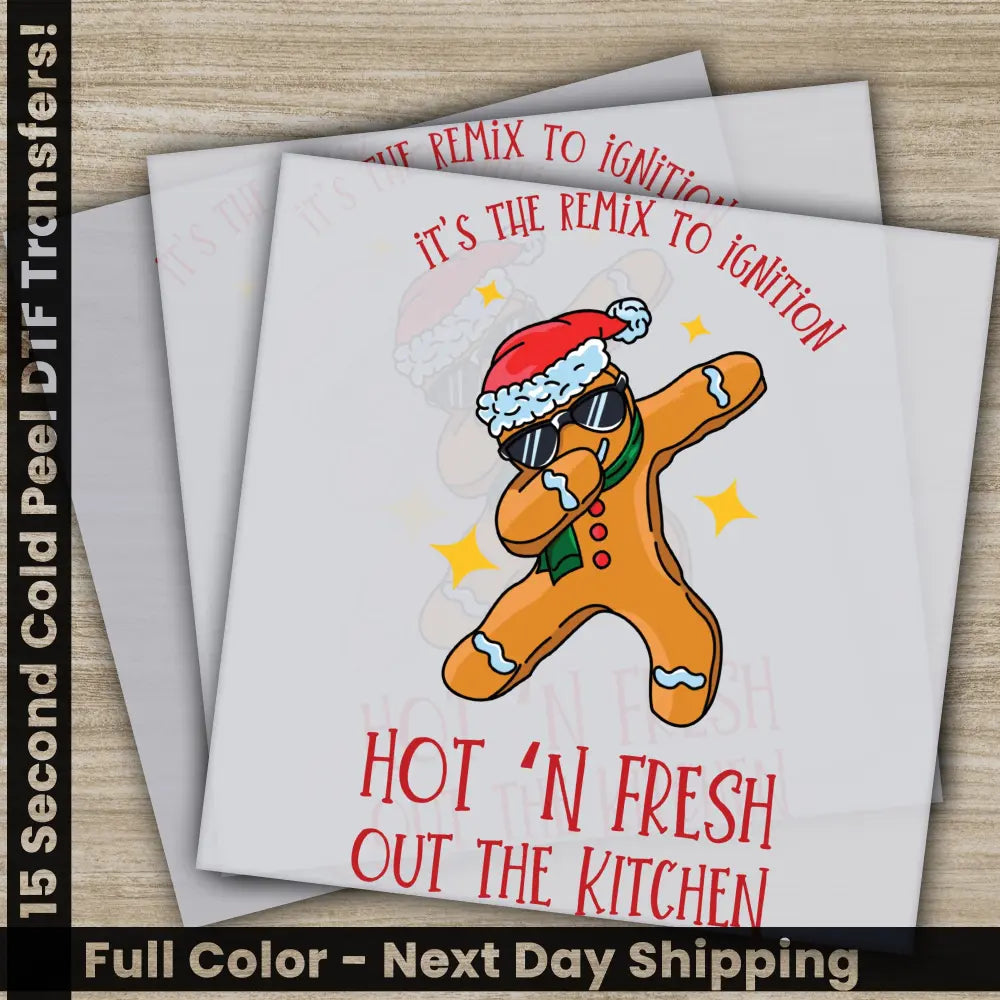 Cookie Christmas DTF Transfers Ready to Press Personalized Gifts Direct to Film Sublimation Screen Prints Fast Shipping