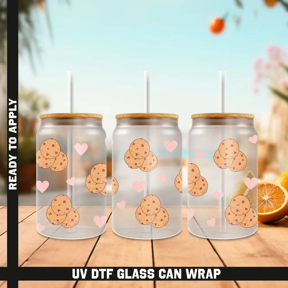 Cookie Ready To Apply UV DTF 16oz cup Wrap