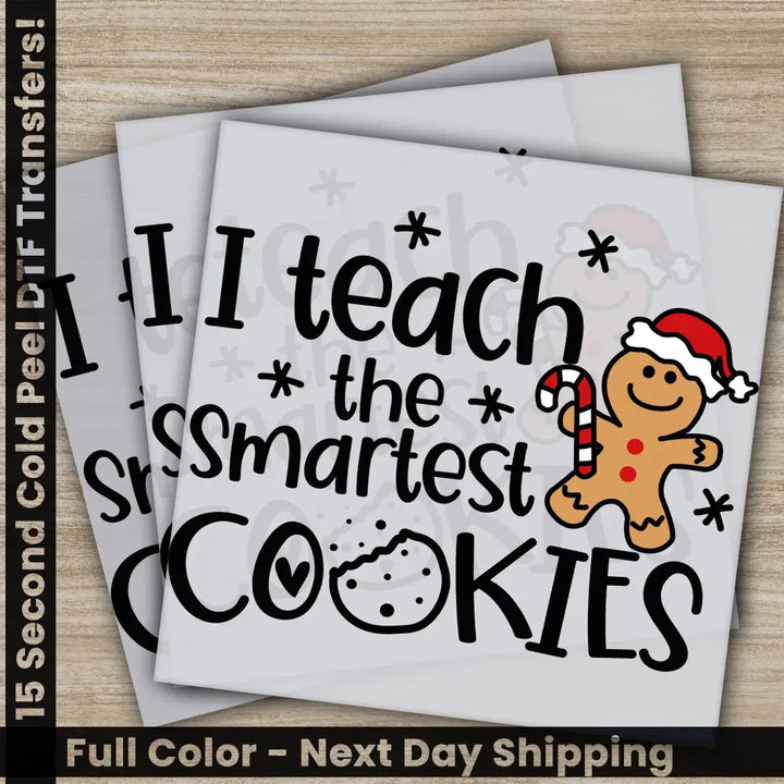 Cookies Christmas DTF Transfers Ready to Press Personalized Gifts Direct to Film Sublimation Screen Prints Fast Shipping