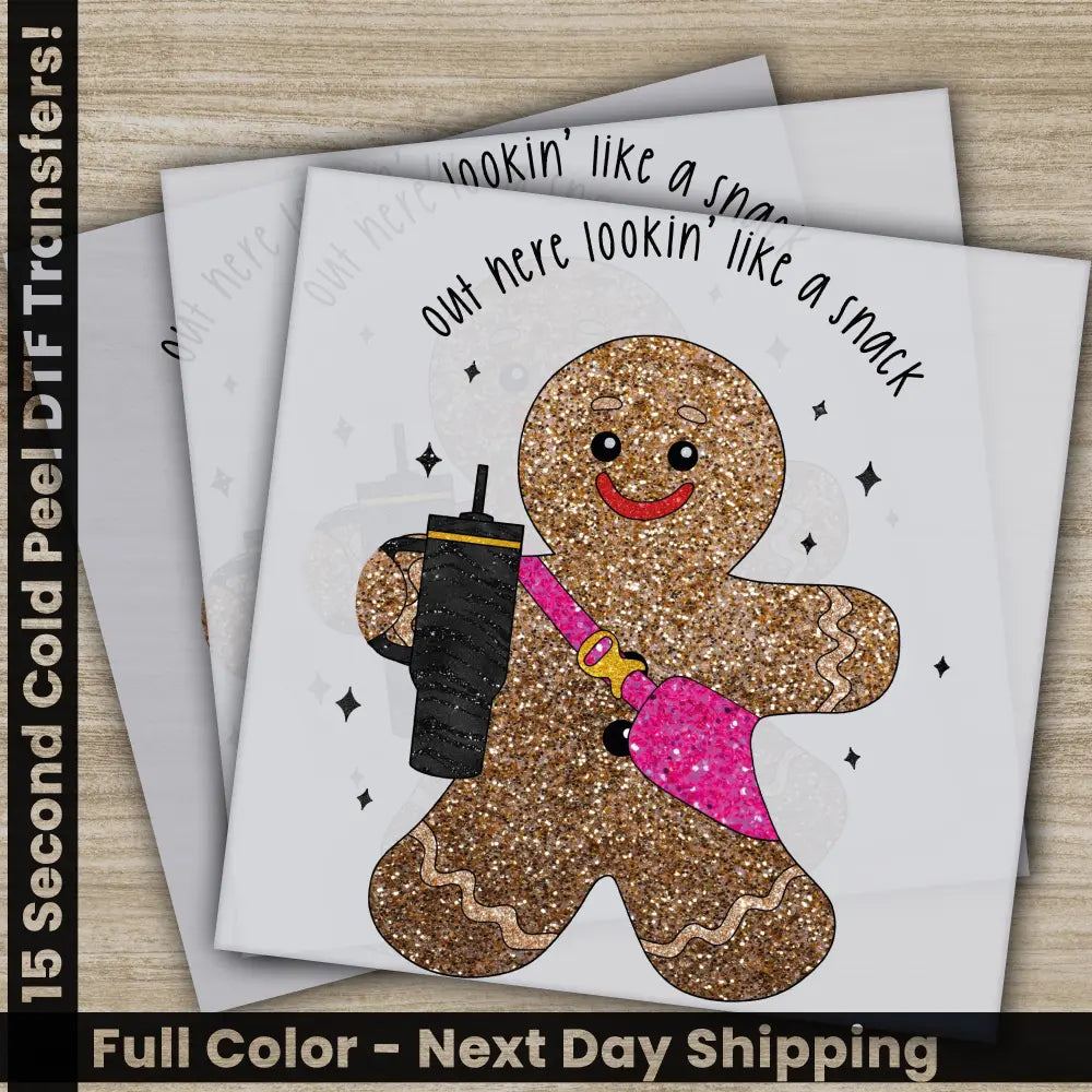 Cookies Merry Christmas DTF Transfers Ready to Press Personalized Gifts Direct to Film Sublimation Screen Prints Fast