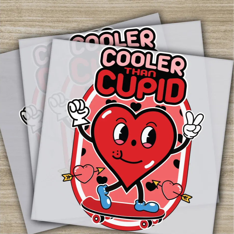 Cooler Than Cupid Ready to Press Personalized DTF Transfers Valentines Gifts High Quality Heat Press DTF Transfers