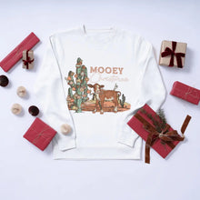 Load image into Gallery viewer, Cow Mooey Christmas DTF Transfers Ready to Press Personalized Direct to Film Sublimation Screen Prints Fast Shipping
